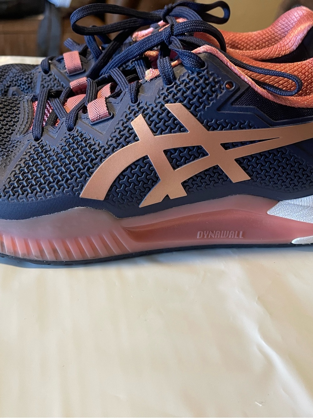 Asics Gel-Resolution 8 Women's Size 9.5 Tennis Pickleball Shoes Navy/Pink